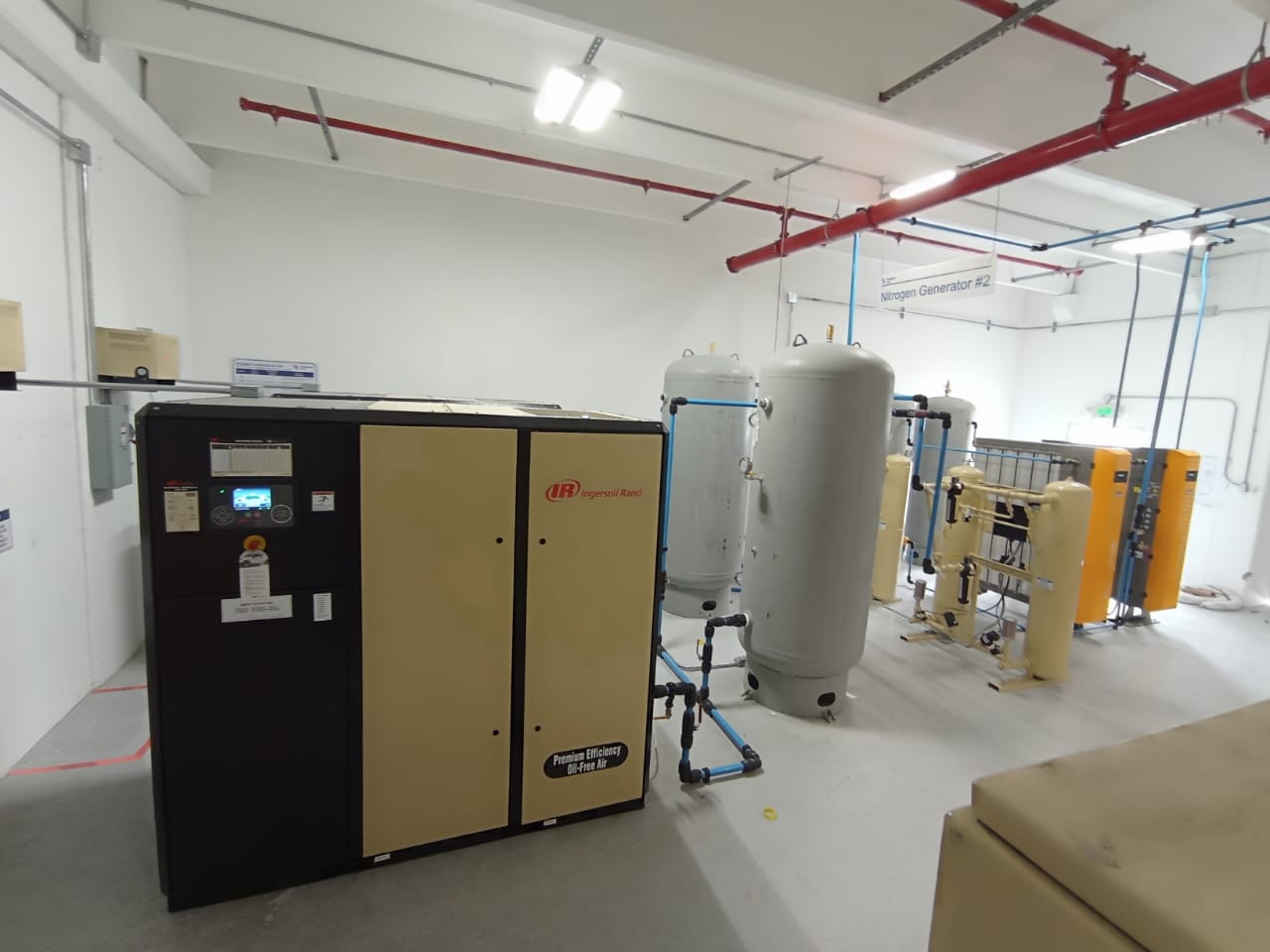Ingersoll Rand compresor libre de aceite  instalación industrial