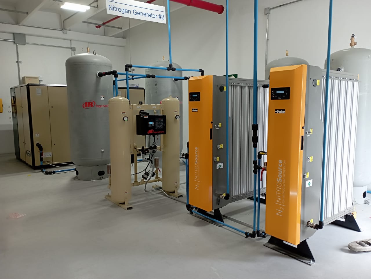 Sistema completo Parker NITROSource® con compresores Ingersoll Rand